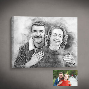 Personalized Pencil Sketch - Mother's day gift