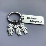 Load image into Gallery viewer, Personalized Family Names Keychain - Father&#39;s day gift
