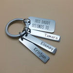 Load image into Gallery viewer, Personalized Kids Names Keychain - Father&#39;s day gift
