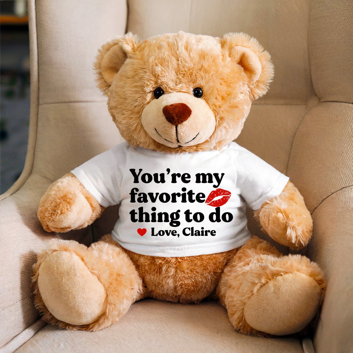 You're My Favorite Thing To Do - Custom Bear Christmas Gift - Furrsy