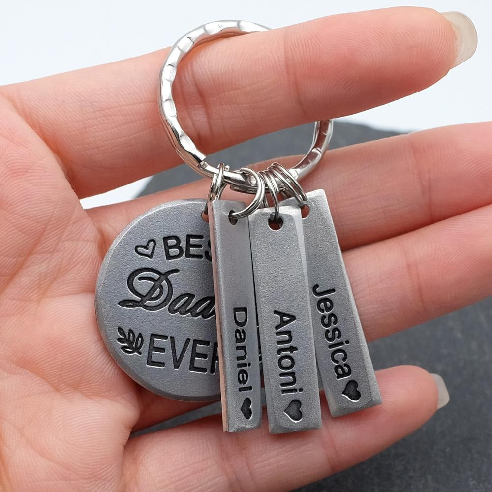 Personalized Kids Names Keychain For Mom, Dad, Grandma, Grandpa