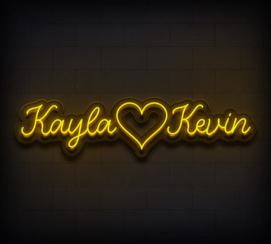 Personalized Couple Names Neon Sign