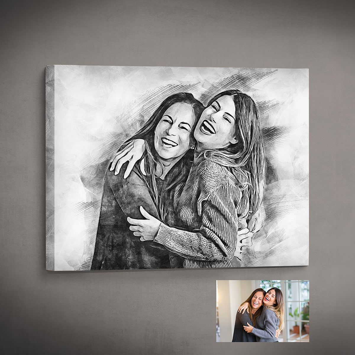 Personalized Pencil Sketch - Mother's day gift