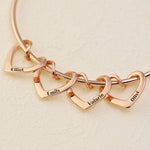 Load image into Gallery viewer, Personalized Hearts Bracelet | Mother&#39;s day gift
