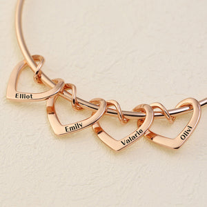 Personalized Hearts Bracelet | Mother's day gift