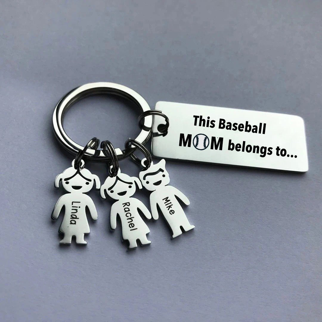 This Baseball Mom belongs to Personalized keychain