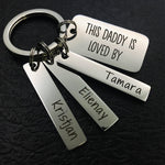 Load image into Gallery viewer, Personalized Kids Names Keychain - Father&#39;s day gift
