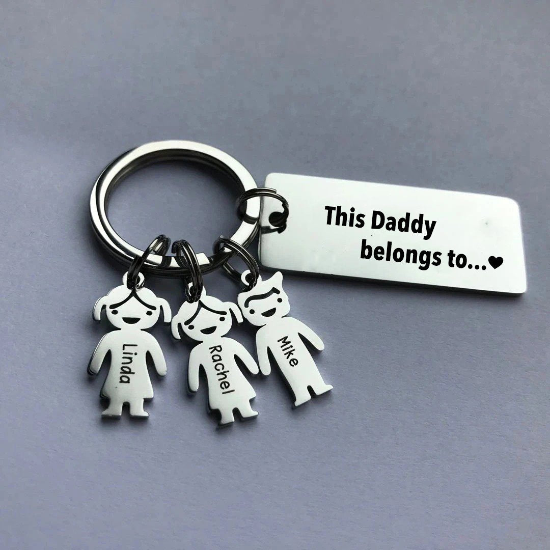 Personalized Family Names Keychain - Father's day gift