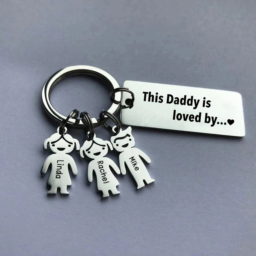 Personalized Family Names Keychain - Father's day gift