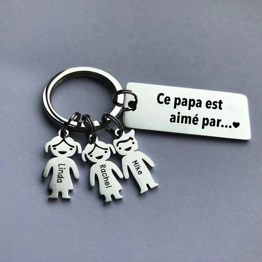 Ce papa est aimé par - Cadeau personnalisé