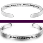 Load image into Gallery viewer, Personalized Family Names Cuff Bracelet
