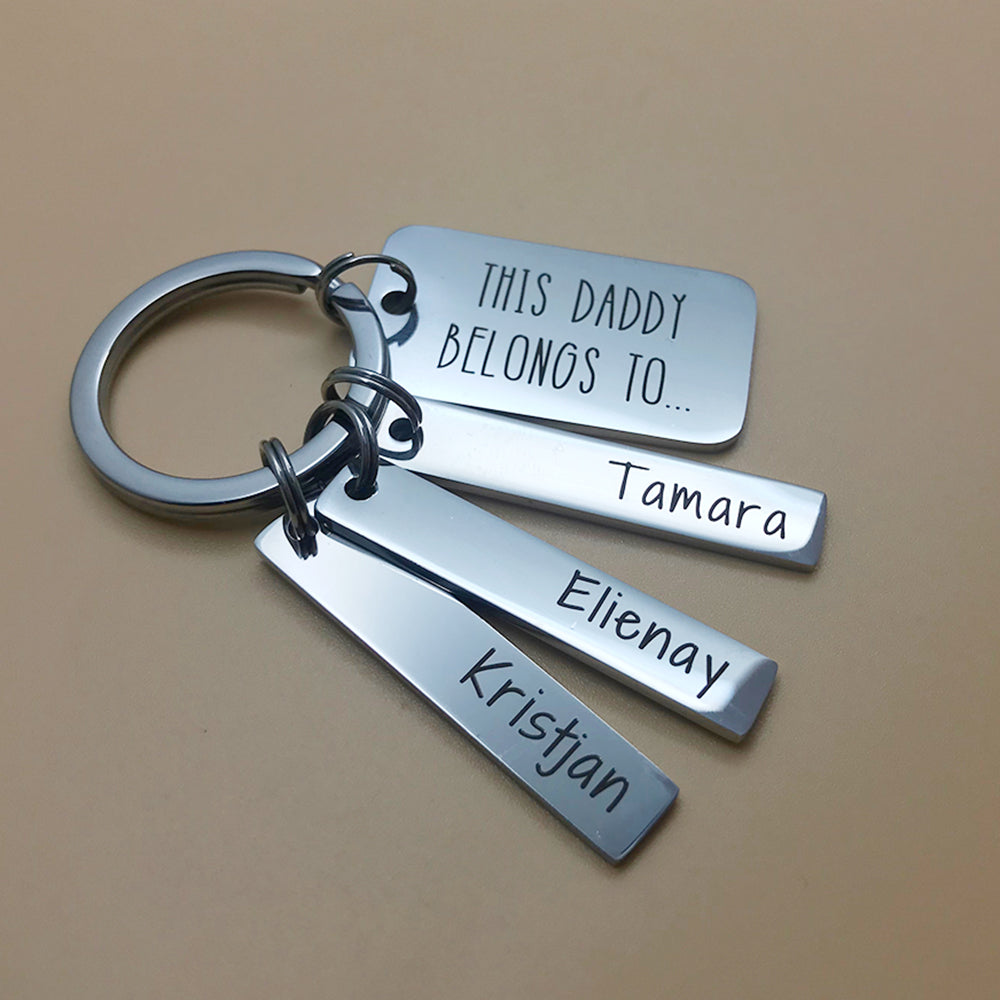 Personalized Kids Names Keychain - Father's day gift