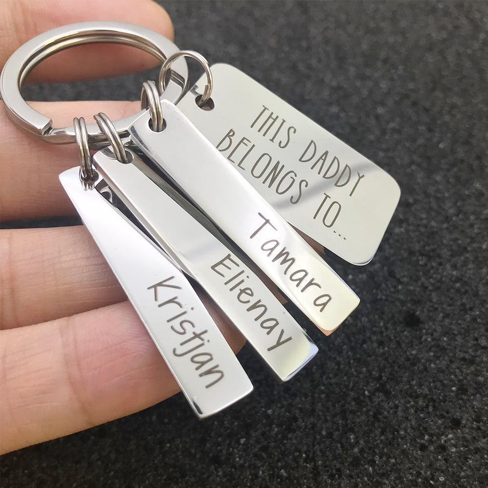 Personalized Kids Names Keychain - Father's day gift