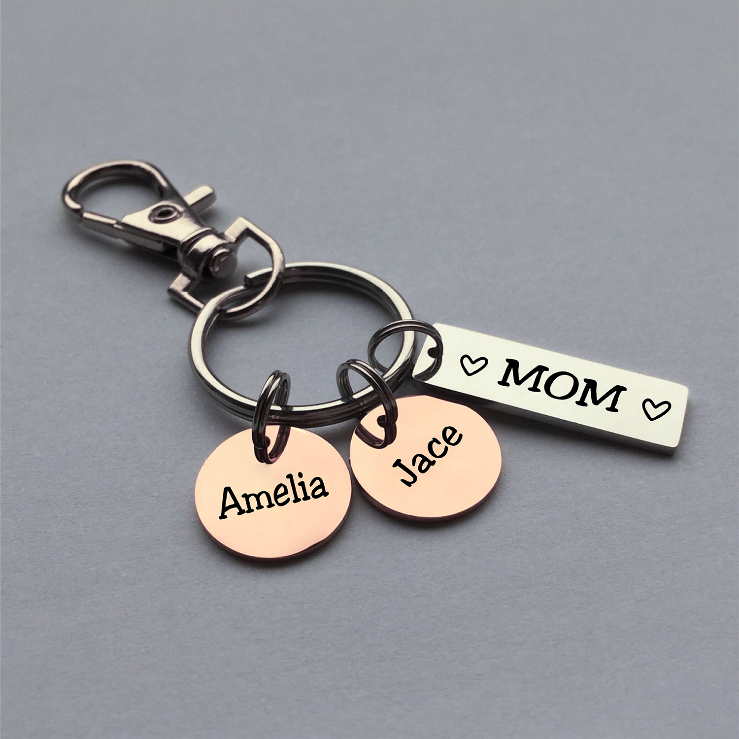 Personalized Mother's Day Bar Charm Keychain