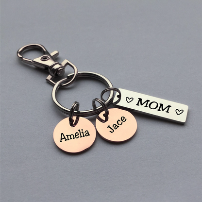 Personalized Mother's Day Bar Charm Keychain