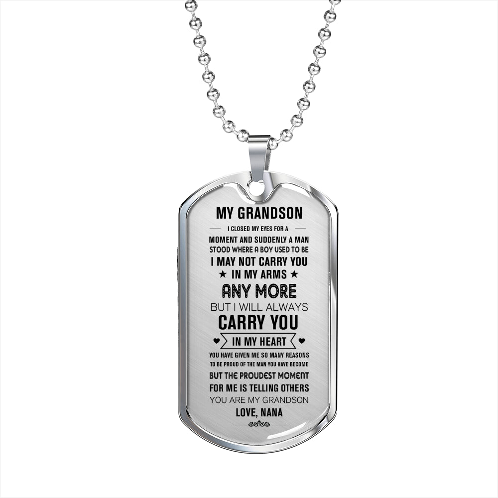 To My Grandson Necklace