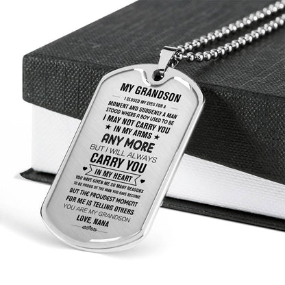 To My Grandson Necklace