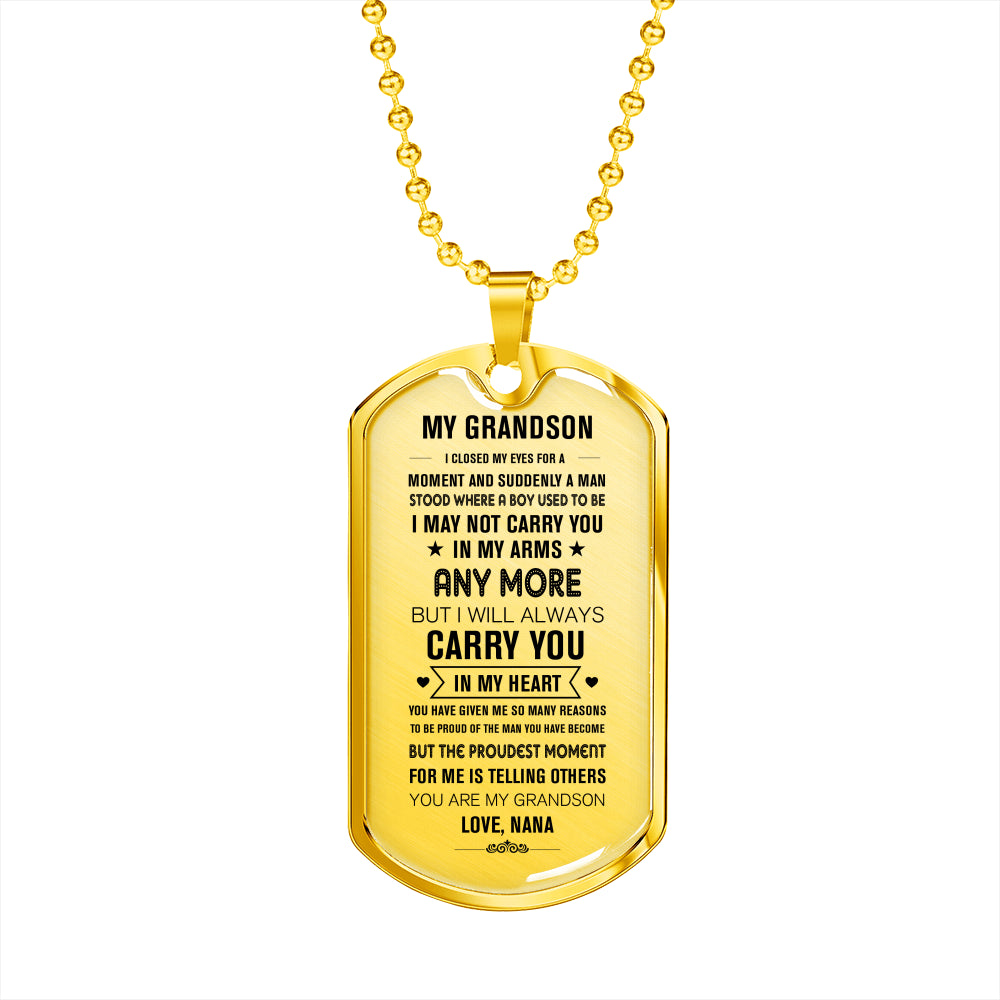 To My Grandson Necklace