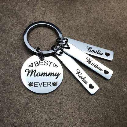 Personalized Kids Names Keychain For Mom, Dad, Grandma, Grandpa