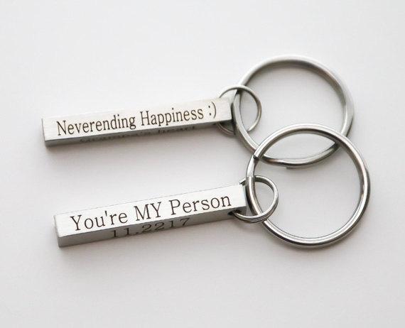 Handmade 4 Side Personalization Keychain