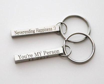 Handmade 4 Side Personalization Keychain