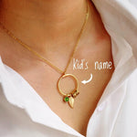 Load image into Gallery viewer, Personalized Necklace Leaf Engraved Beads Charms for Mothers Day

