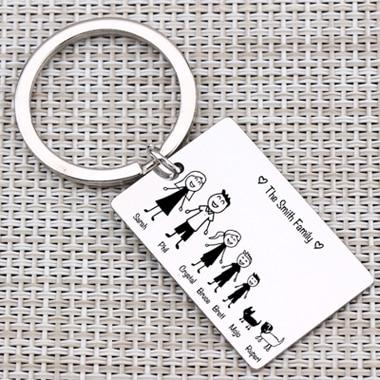 Personalized Family Keychain