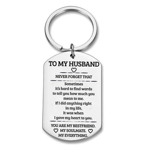 To My Husband keychain | Stainless Steel